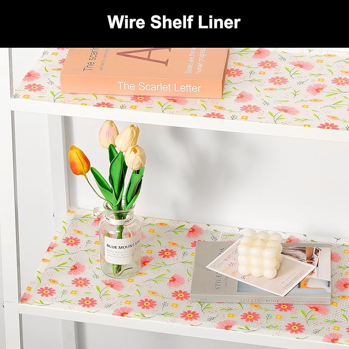 Cooyes Shelf Liner – Premium Non-Adhesive Cabinet & Drawer Liner for Kitchen – Waterproof Shelf Paper with Modern Pattern – Durable EVA Cabinet Mat – Easy to Cut (24" W x 120" L)