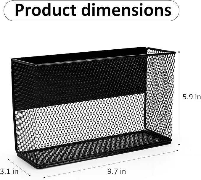Magnetic Shelf for Fridge Heavy Duty,Magnetic Basket Fridge Organizer for Kitchen Laundry Refrigerator Pantry Holder Rack Organization Home School Office Storage