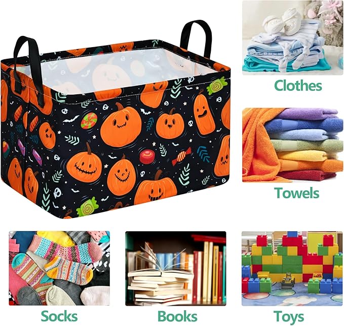 Rectangle Gift Shelf Nursery Storage Basket Laundry Hamper Storage Box and Bins for Home Clothes with Handles