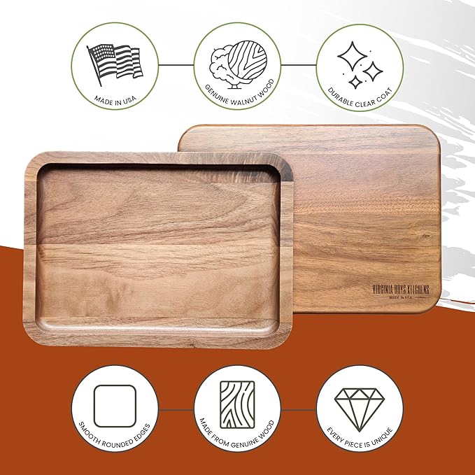 Valet Tray for Men - Made in USA - Jewelry Tray for Entryway - Great Tray for nightstand or desks - by Virginia Boys Kitchens (1)