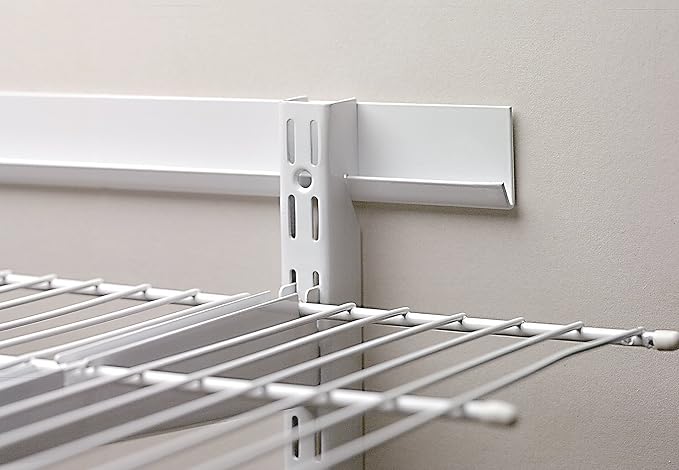 Rubbermaid Fast Track Adjustable Closet System Hardware, 70-Inch Upright, White, Pantry Storage/Organization for Clothes/Shoes/Food/Cleaning Supplies