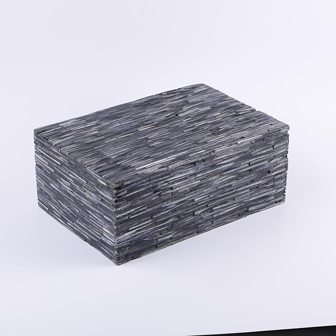 Handicrafts Home Large Decorative Storage Box with Lid – 12X8X5” Coffee Table Organizer, Keepsake- Decorative Boxes for Home Decor, Stylish Decorative Box for Office Decor-Koyala Kachha