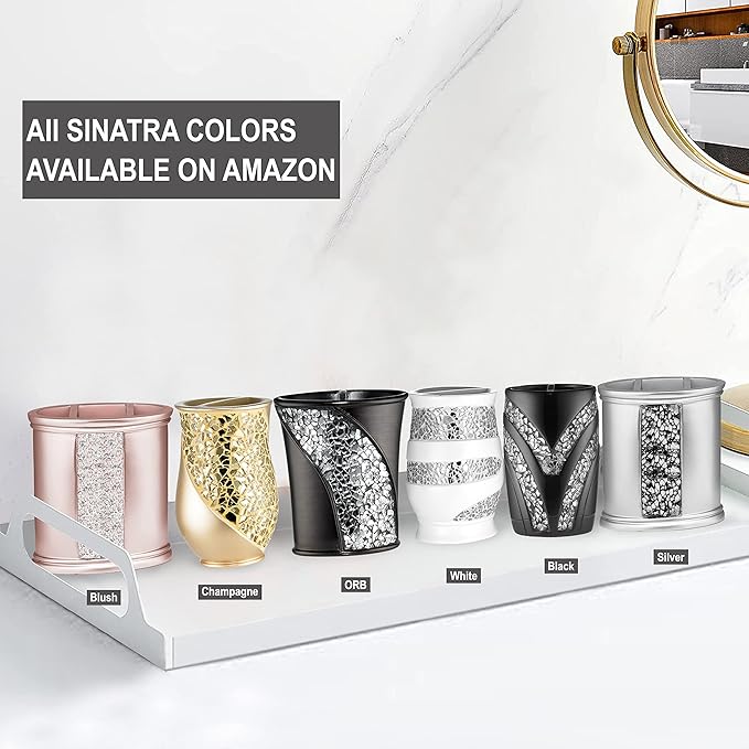 Popular Bath Silver Sinatra, Tooth Brush Holder