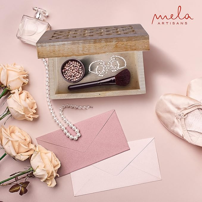 Mela Artisans Whitewash Wooden Keepsake Box | Handmade Decorative Memory & Trinket box for Jewelry,Photos & Letters | Wooden Storage Box with Hinged Lid | Medium |Trellis Design | 7.5 x 4.5x 3