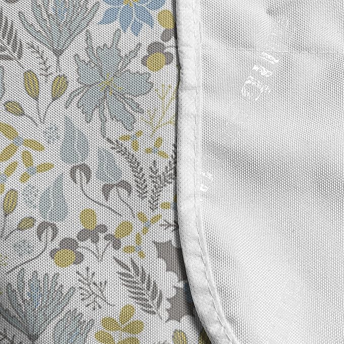 Ambesonne Botanical Microwave Oven Cover, Wildflowers and Berries Scattered, Water Resistant Organizer with Pockets for Kitchen, 36" x 12", Blue Grey
