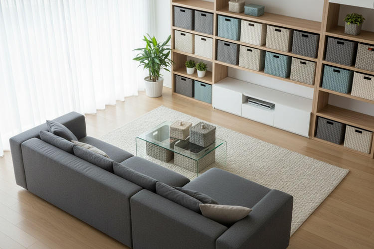 Storage bins for organized home storage with stackable and foldable space-saving solutions