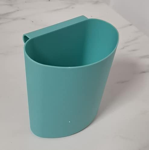Rikyo 4Pcs Hanging Cup Holder,Rolling Cart Accessories,Plant Containers,Hanging Flower Pots,Space Saver,Storage Bucket,Pencil Holder,Make Up Pencil Holder Office,Kitchen Wall Organizer Decor (Blue)