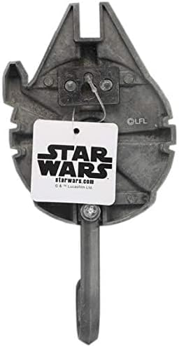 Open Road Brands Disney Star Wars Millennium Falcon Cast Iron Wall Hook - Star Wars Wall Hook for Coats, Jackets, Keys and More
