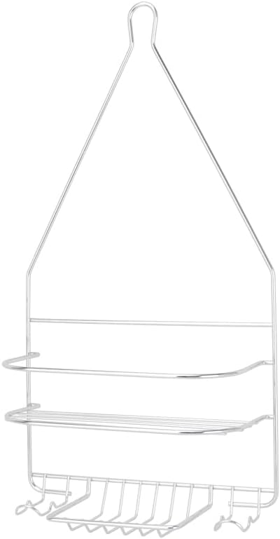 Rocky Mountain Goods Shower Caddy - Rust Proof high Grade Steel - Designated Tiered Shelves for Shampoo/soap - Razor Hangers - Includes Secure Suction Cup (Chrome)