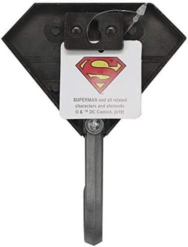 Open Road Brands DC Comics Superman Logo Cast Iron Wall Hook - Superman Hook for Coats, Jackets, Keys and More