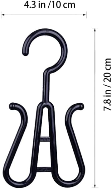 10Pcs Shoe Rack Shoes Hangers Drying Rack Towel Hook Double Hook Hanging Shoe Organizer for Home Kitchen Storage Black
