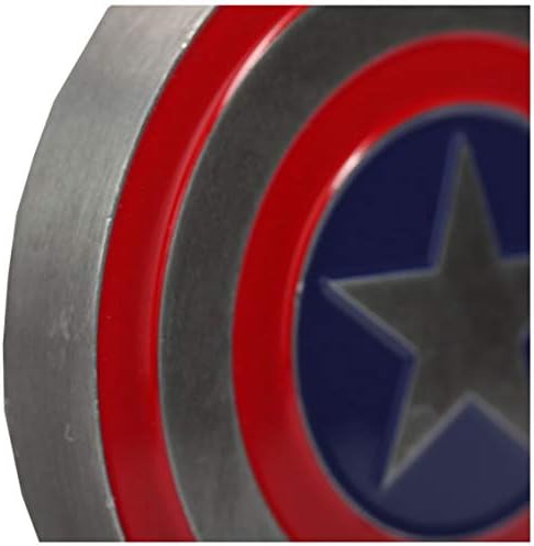 Open Road Brands Marvel Captain America Shield Cast Iron Wall Hook - Captain America Wall Hook for Coats, Jackets, Keys and More