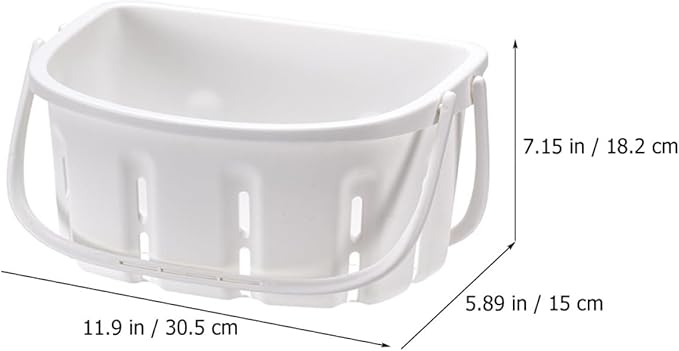 Portable Toiletries Holder and Handheld Bath Basket, White Pp Shower Caddy with Handle for Bathroom Storage and Cosmetics Organization, Household Portable Bathroom Organizer