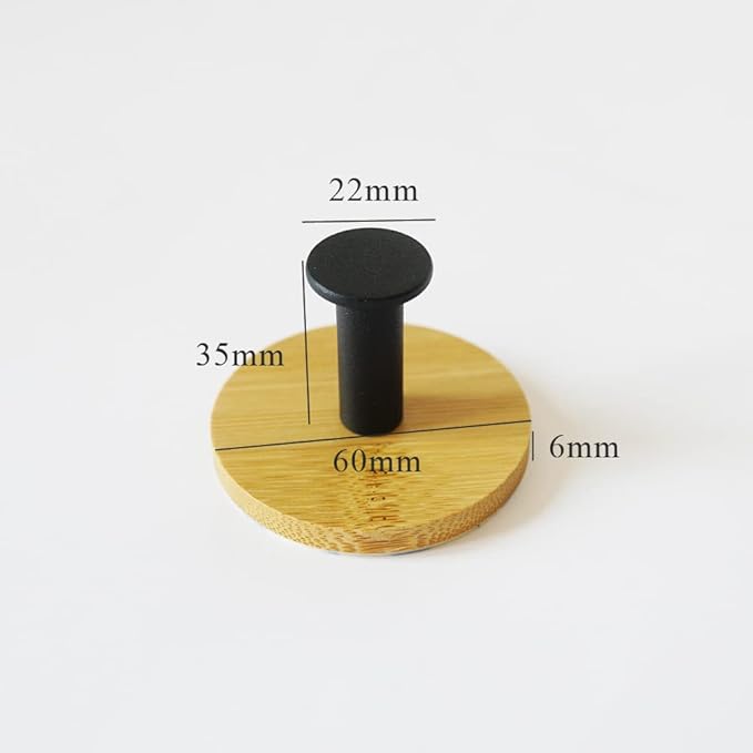 4pack Decorative Wood Wall Hook Coat Hooks for Hanging Adhesive Waterproof Wall Hook Clothes Bag Key Hanger Hook Bedroom Kitchen Bathroom Door Robe Towel Hooks-White