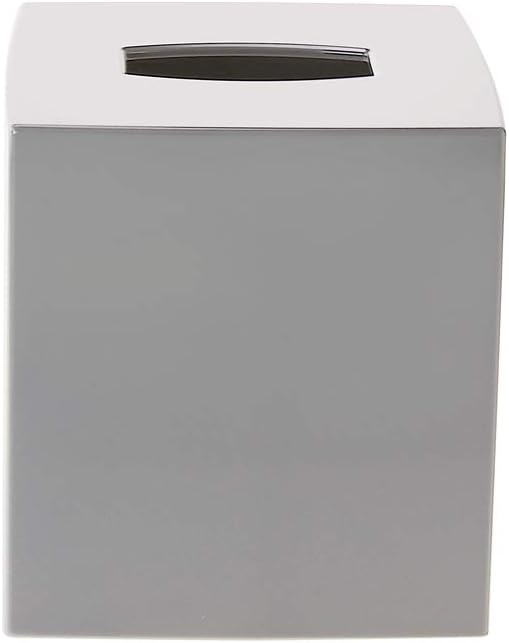 Decozen Bathroom Accessories Set of 4 - Elegant Soap Dispenser, Tumbler, Tissue Box & Tray for Modern Decor Home Decor Bath Accessories, Ideal Bathroom Decor & Housewarming Gift - Light Grey