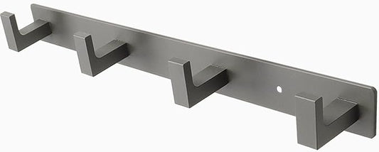 Coat Rack, Heavy Duty Stainless Steel 4 Tri Coat Hook Hanger, Wall Mounted Storage Wall Hooks, Rustic Clothes Hook/Key Hook Rail for Bathroom Kitchen Entryway(4 Hook Grey)