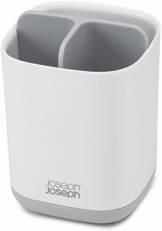 Joseph Joseph Easy-Store - Compact Toothbrush Holder Caddy Bathroom Storage , Grey/White, Regular