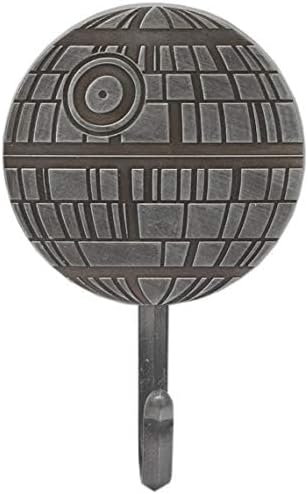 Open Road Brands Disney Star Wars Death Star Cast Iron Wall Hook - Star Wars Wall Hook for Coats, Jackets, Keys and More