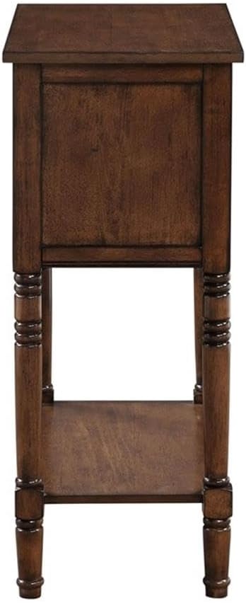 Convenience Concepts Kendra Entryway Hall Table 23.75" - 3 Storage Drawers, Traditional Console with Shelf for Decor, Office & Hallway Organizer, No Tools Assembly, Solid Wood Legs, Dark Oak
