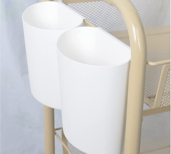 4Pcs Hanging Cup Holder,Rolling Cart Accessories,Plant Containers,Hanging Flower Pots,Space Saver,Storage Bucket,Pencil Holder,Make Up Pencil Holder Office,Kitchen Wall Organizer Decor (4 Colors)