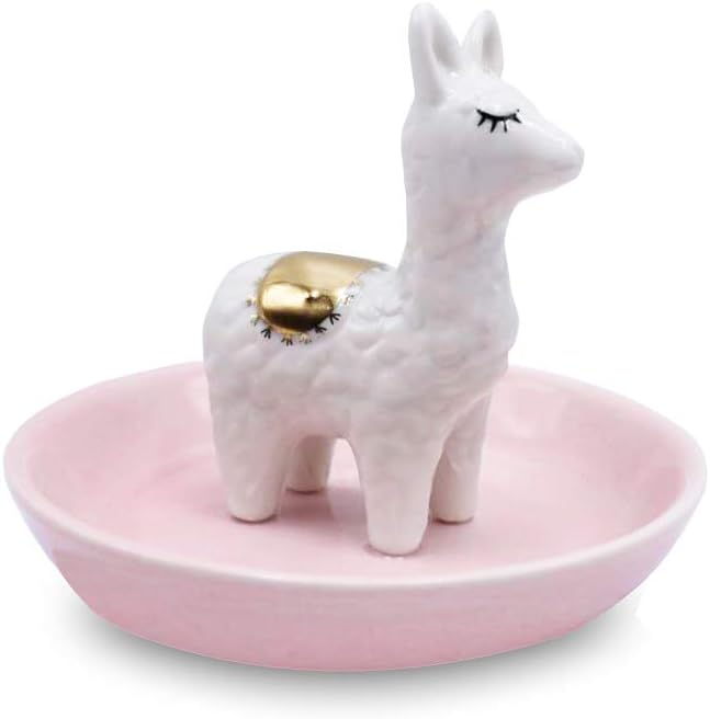 ROSA&ROSE Cat Ring Holder Trinket Tray Ceramic Jewelry Dish Porcelain Ring OrganizerâGift for Women,Girlfriend,Wife,Birthday or Anniversary (Multi)