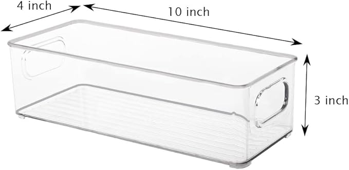 Phone Case Box Organizer, Clear Storage Bins w Handles for Kitchen Organization, Multifunctional Phone Case Storage Holder for Classroom, Desk, Cupboard, Cabinet