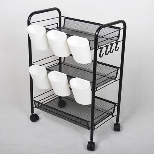 4Pcs Hanging Cup Holder,Rolling Cart Accessories,Plant Containers,Hanging Flower Pots,Space Saver,Storage Bucket,Pencil Holder,Make Up Pencil Holder Office,Kitchen Wall Organizer Decor (4 Colors)