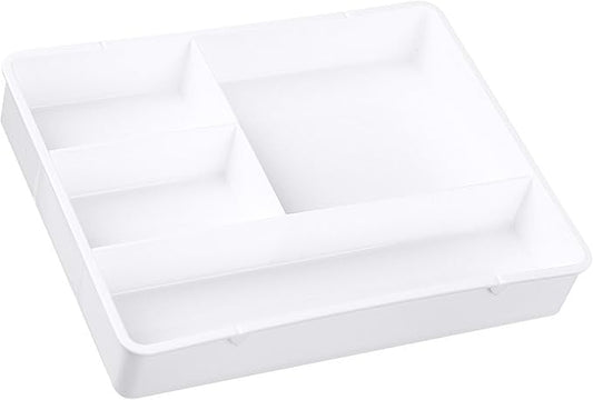 ZJchao Drawer Organizers, Classification Bathroom Drawer Organizer Bathroom and Storage Divider Tray for Office (White)
