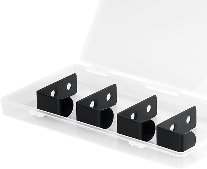 15 PCS Stainless Steel L Shaped Coat Hooks Wall Mounted Single Metal Robe Hook for Hanging Towel, Utility Hooks for Bags, Hat, Cap, Scarf, Cup. Matte Black.