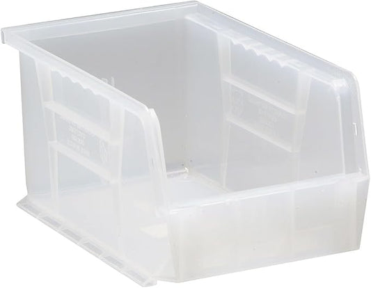 Hudson Exchange 9-1/2" x 6" x 5" Plastic Stackable Storage Bin and Hanging Container (Clear, 1 Pack)