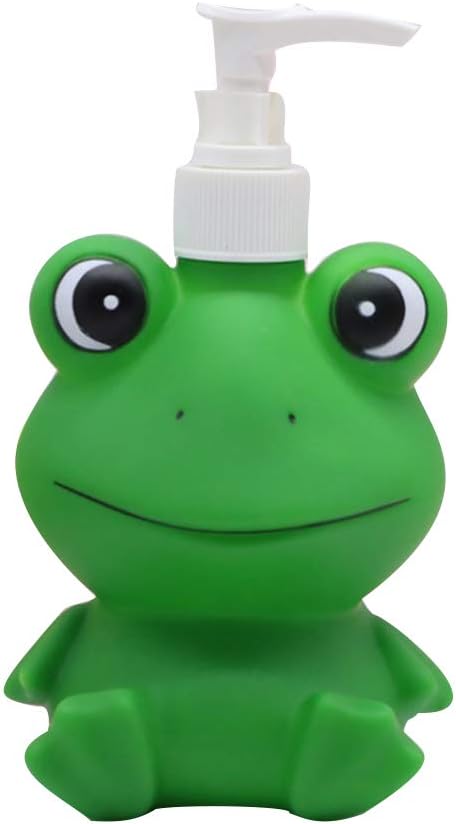 Dinosaur Panda Frog Cute Cartoon Animal Hand Soap Pump Lotion, Hand Soap, Shampoo, Shower Gel Dispenser, Suitable for Bathrooms, Kitchen Countertops, Bathroom Accessories (Frog)