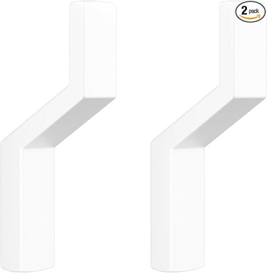 Heavy Duty Wall Hooks for Hanging, 40 lbs Single Coat Hooks & Towel Hooks Wall Mounted, Rust-Resistant Zinc Alloy Hooks for Bathroom, Mudroom, Door, Barn, Farmhouse (2, White)