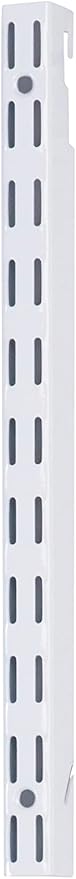 Rubbermaid Fast Track Adjustable Closet System Hardware, 13.75-Inch Upright, White, Pantry Storage/Organization for Clothes/Shoes/Food/Cleaning Supplies