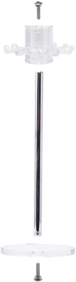 Isaac Jacobs Clear Acrylic Necklace Holder (12 Rotating Hooks) â Hanging Chain Organizer, Sleek & Sturdy Stand for Jewelry â Storage Solution- Bedroom- Bathroom - Countertop - Nightstand