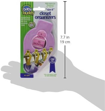 Size-It Closet Organizers by Baby Buddy - Baby Clothes Closet Dividers Nursery Clothing Organization for Babies and Kids, Newborn up to Size 8, Clothes Divider for Closet, Pink, 10 Count
