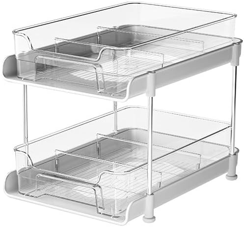 2-Tier Closet organizers and storage,Bathroom organizers and storage,drawer organizer,2-Tier Multi-Purpose Bathroom,Stackable Kitchen Organizer,Under Sink Organizer Storage,Pantry organizer