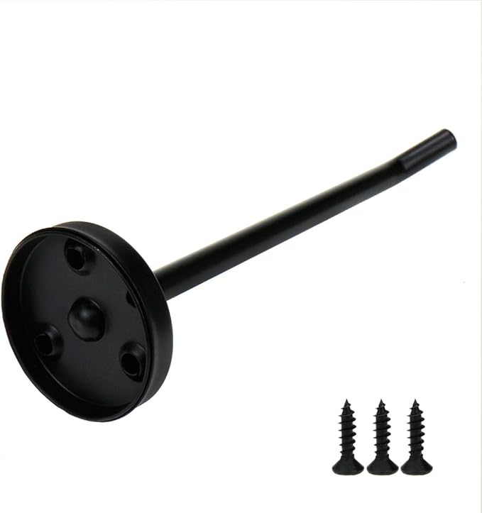 Robe Hook Coat Hook Heavy Duty Long Nose Wall Mount Hook Stainless Steel Black Matt Surface 145mm/6 Length - Pack of 4