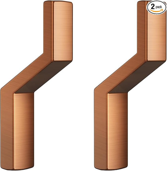 Heavy Duty Wall Hooks for Hanging, 40 lbs Single Coat Hooks & Towel Hooks Wall Mounted, Rust-Resistant Zinc Alloy Hooks for Bathroom, Mudroom, Door, Barn, Farmhouse (2, Brown)