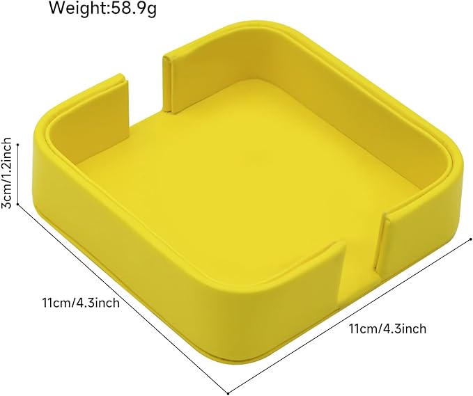 TUNJILOOL Leather Coaster Holder 4.3 Inch Coaster Display Stand Hold,Fit Multi-Shape Coaster,Coaster Storage for Countertop,Housewarming Gift