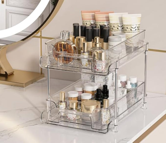 2-Tier Closet organizers and storage,Bathroom organizers and storage,drawer organizer,2-Tier Multi-Purpose Bathroom,Stackable Kitchen Organizer,Under Sink Organizer Storage,Pantry organizer
