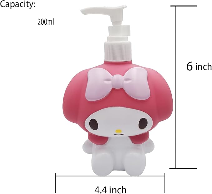 Cute Cartoon Animal Hand Soap Pump Lotion, Hand Soap, Shampoo, Shower Gel Dispenser, Soap Dispenser Dinosaur Shaped Liquid Bottles Kids Empty Press Type Shampoo Bottles (Pink)