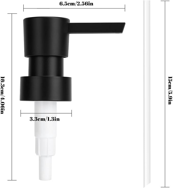 Plastic Soap Dispenser Pump Replacement Refill Dispenser for Standard 28/400 Thread Size for Lotion Dish Soap Kitchen Bathroom 2 Pack