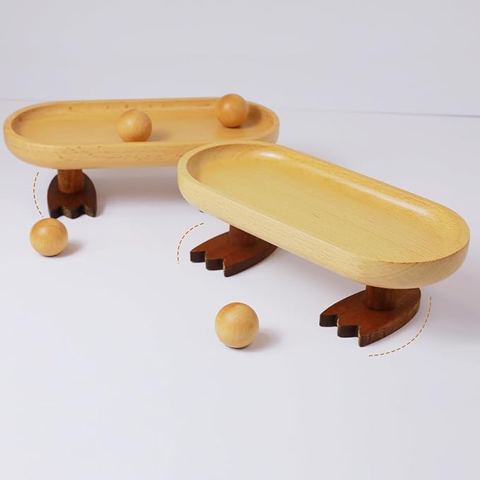 Wood Key Tray for Entryway Table, Key Bowl, Jewelry Tray, Valet Tray with 2 Cute Duck Feet, for Rings, Wallet, Watch, Remote, Coin, Bracelets