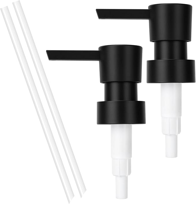 Plastic Soap Dispenser Pump Replacement Refill Dispenser for Standard 28/400 Thread Size for Lotion Dish Soap Kitchen Bathroom 2 Pack