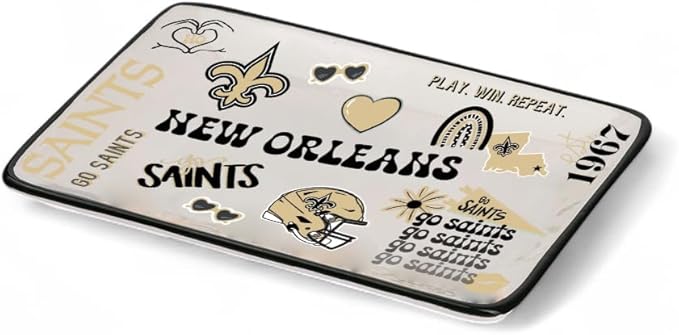 The Memory Company Officially Licensed NFL Team Spirit Ceramic Trinket Tray, Decorative Storage Catch-All, Home & Office Organizer, Gift for Football Fans