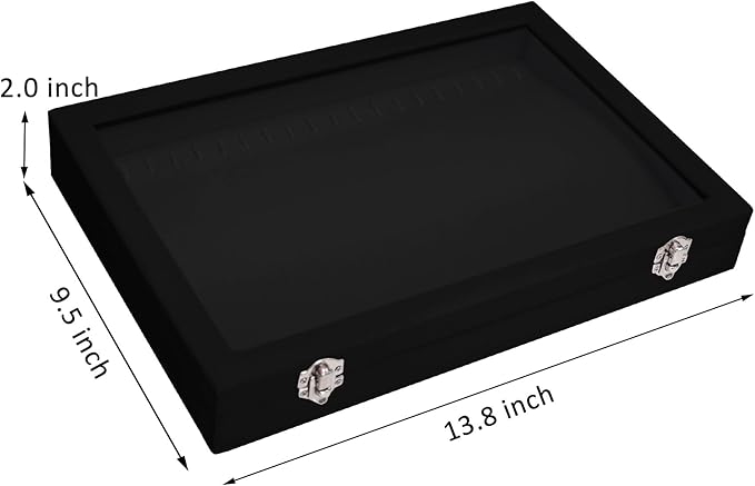 Velvet Necklace Display Jewelry Tray 20 Hook Necklace Tray Necklace Pendant Jewelry Tray for Women and Girls