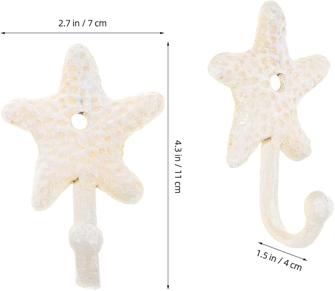 Zerodeko Wall Hooks Vintage Cast Iron Decorative Single Coat Hat Hook for Entryway Kitchen Bathroom Towel Hanger