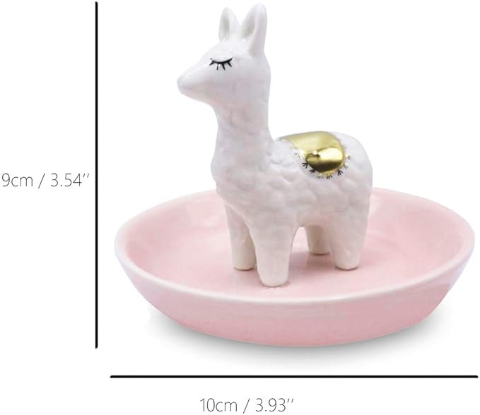 ROSA&ROSE Cat Ring Holder Trinket Tray Ceramic Jewelry Dish Porcelain Ring OrganizerâGift for Women,Girlfriend,Wife,Birthday or Anniversary (Multi)