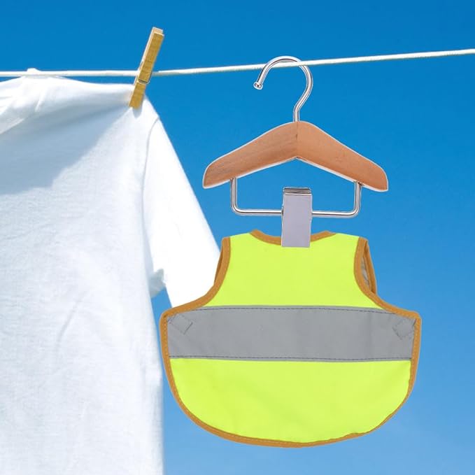 Pet Clothes Hanger Set Wooden Small Clothes Hangers for Dog and Cat Apparel Compact Pet Closet Organizer and Hook for Home and Shop Use