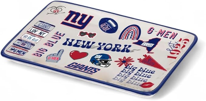 The Memory Company Officially Licensed NFL Team Spirit Ceramic Trinket Tray, Decorative Storage Catch-All, Home & Office Organizer, Gift for Football Fans
